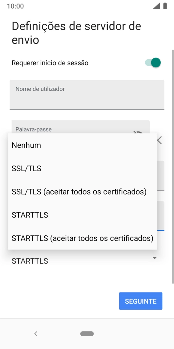 Prima Nenhum para desativar a função.