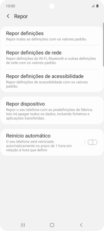 Prima Repor dispositivo.