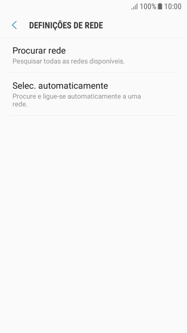 Para selecionar a rede manualmente, prima Procurar rede e aguarde enquanto o telefone procura as redes.