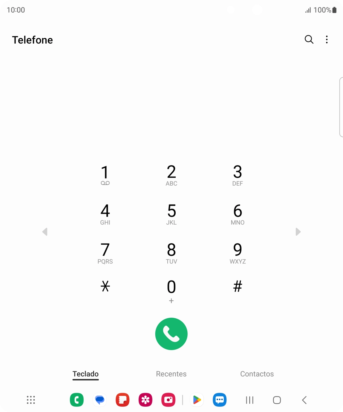 Prima o ícone de menu.