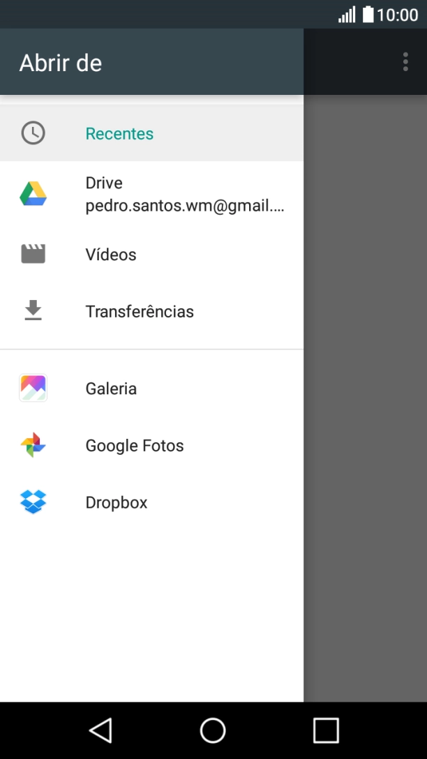 Prima Vídeos e vá até à pasta pretendida.