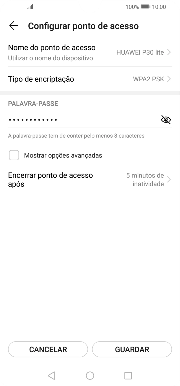 Prima Nome do ponto de acesso.