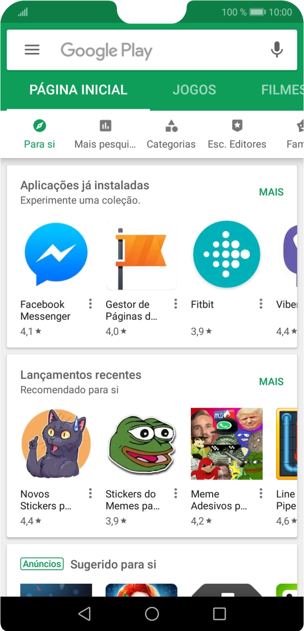 Prima a caixa de pesquisa.