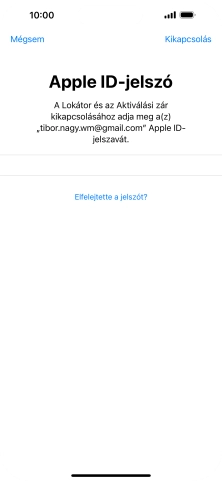 Válaszd a Kikapcsolás lehetőséget.