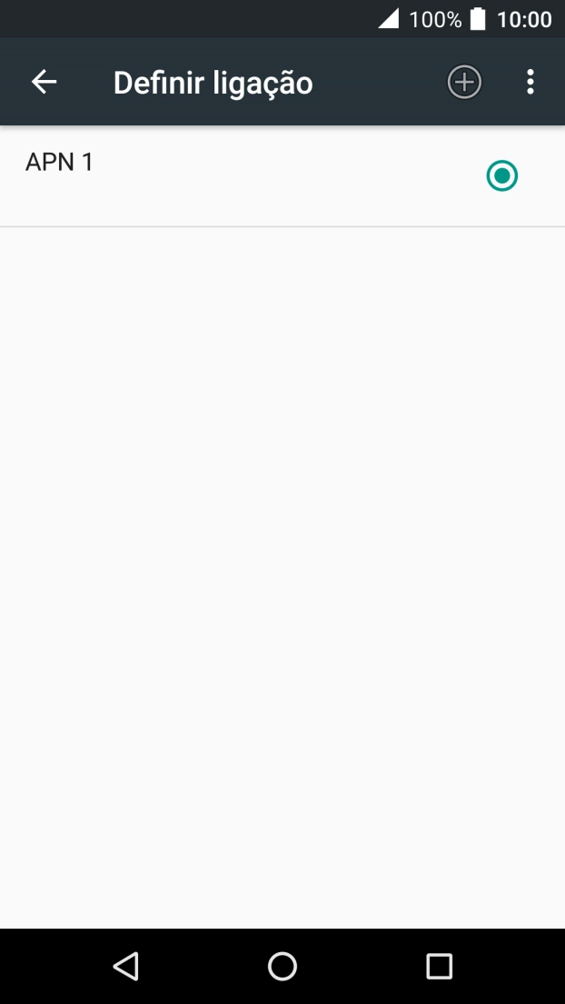 Prima o ícone de nova ligação de dados.