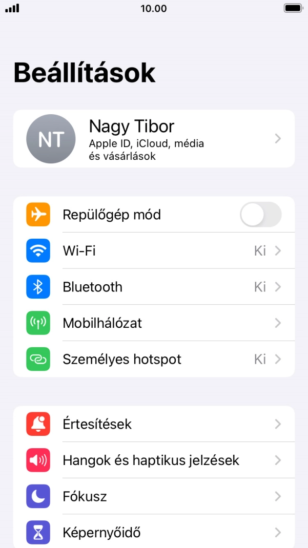 Válaszd a Mobihálózat lehetőséget.