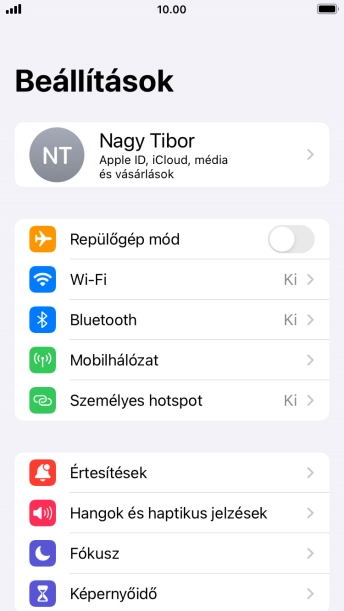 Válaszd a Mobihálózat lehetőséget.