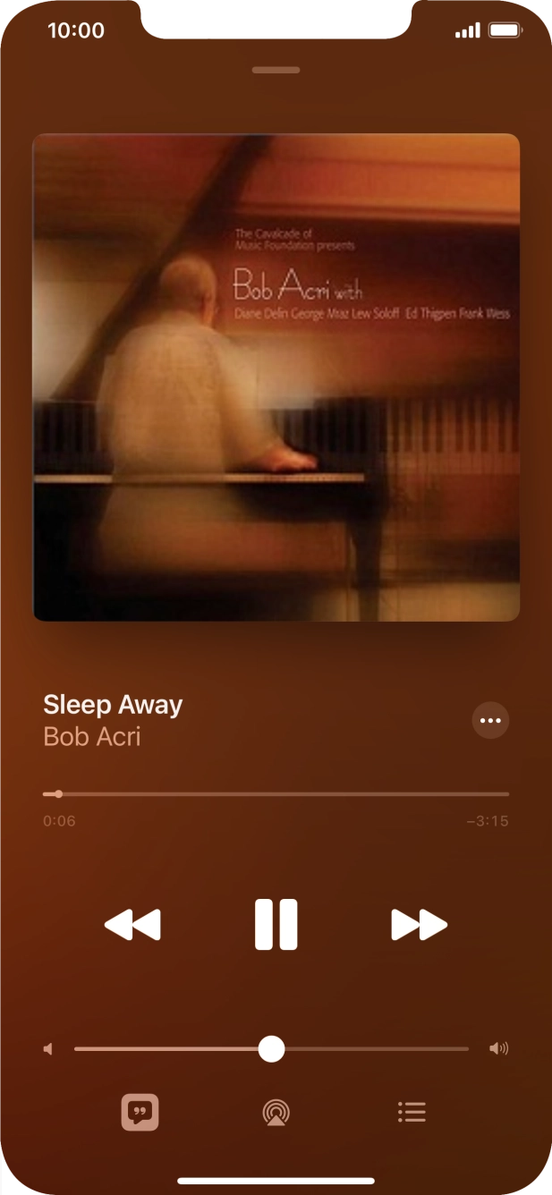 Prima a seta para a direita para ir para o ficheiro de música seguinte.