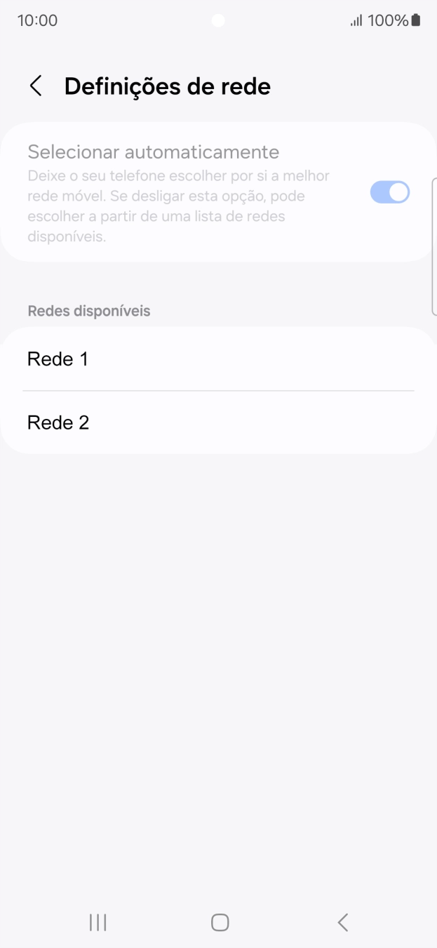 Prima a rede pretendida.