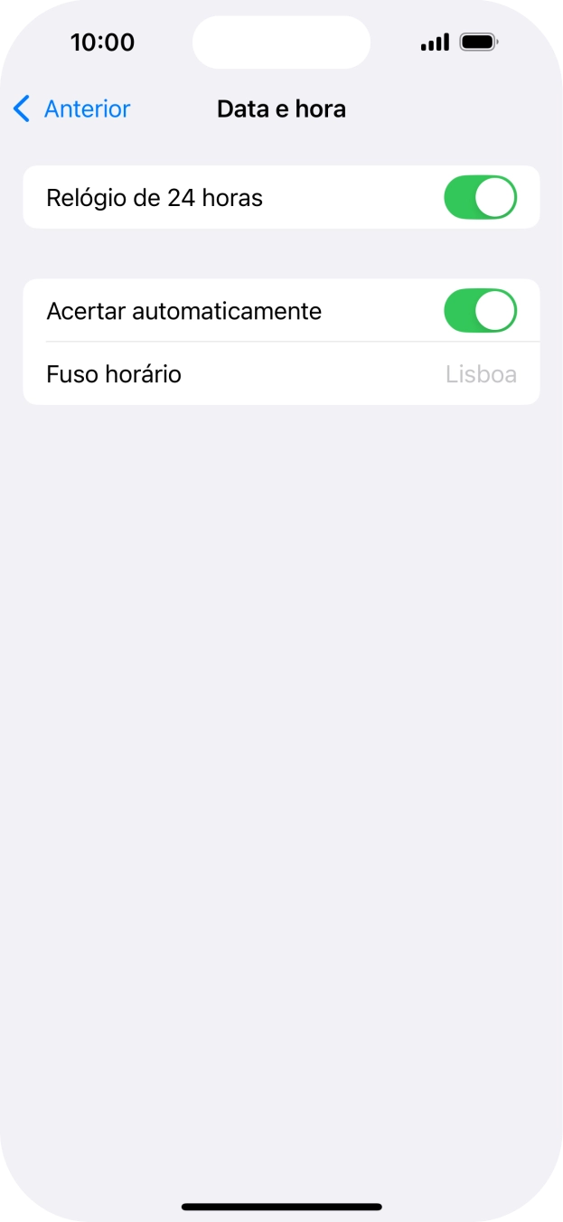 Para voltar ao ecrã inicial, deslize o dedo de baixo para cima a partir da base do ecrã.