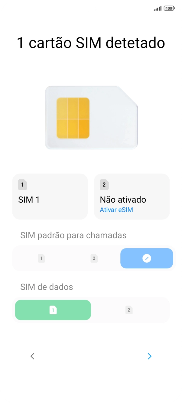 Prima a seta para a direita.