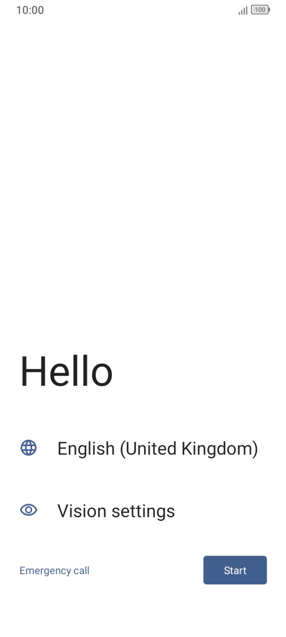 Prima o ícone de idioma.