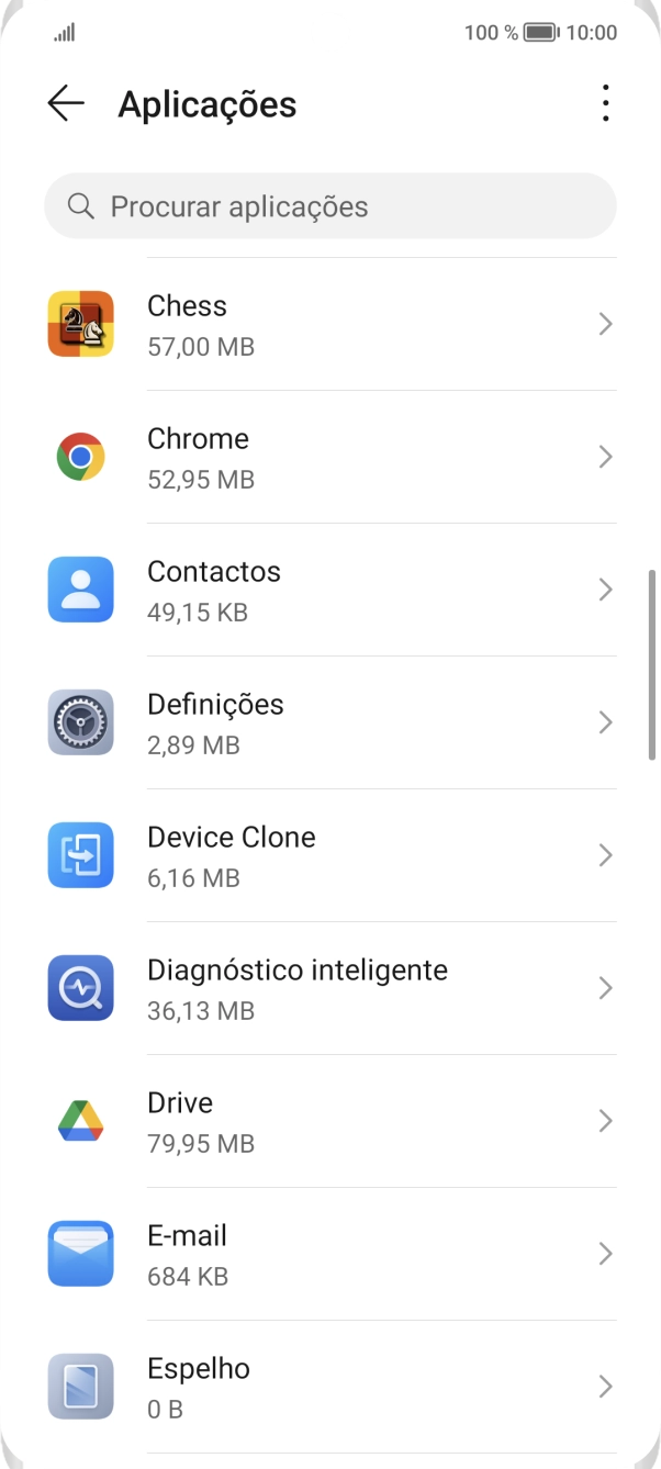 Prima a app pretendida.
