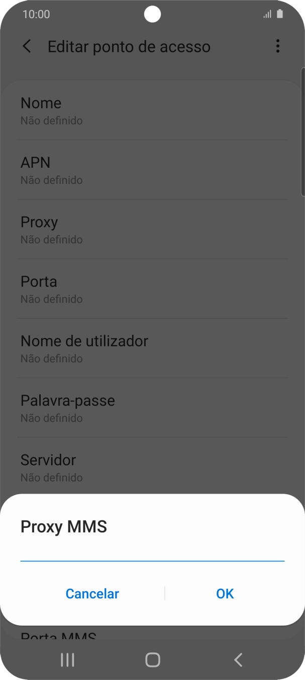 Introduza iproxy.vodafone.pt e prima OK.
