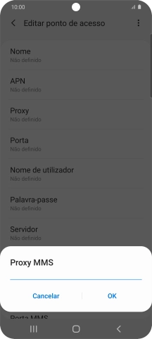 Introduza iproxy.vodafone.pt e prima OK.