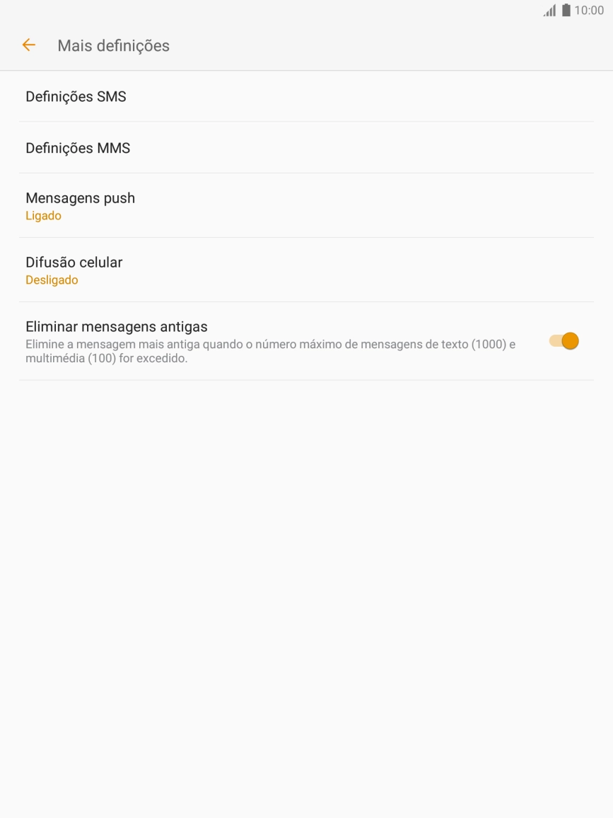 Prima Definições SMS.