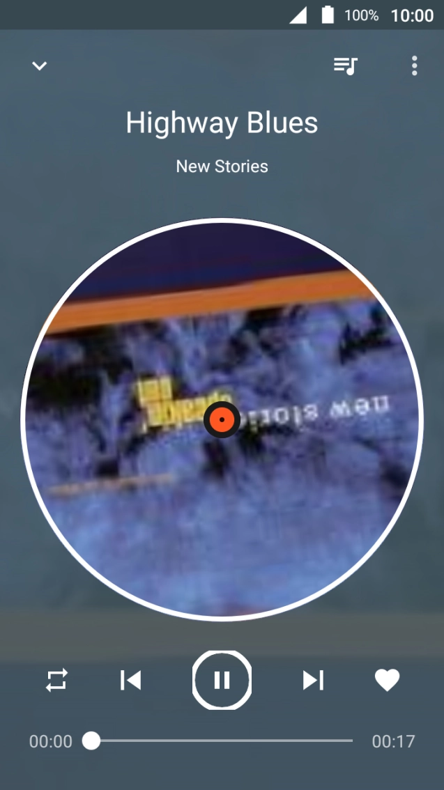 Prima a seta para a direita para ir para o ficheiro de música seguinte.