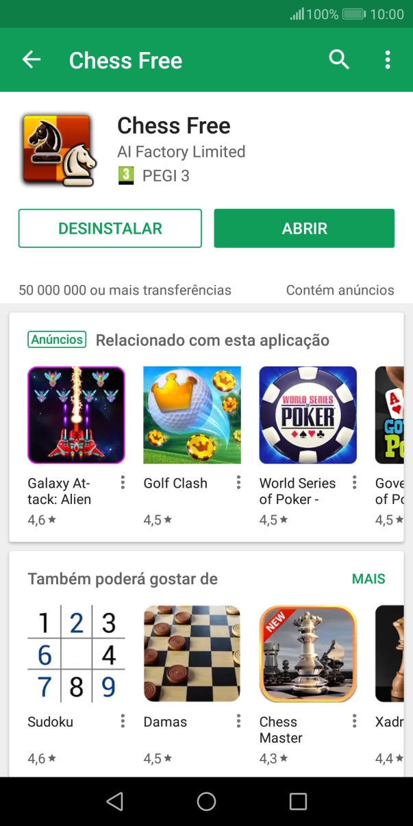 Prima a tecla de início para terminar e voltar ao ecrã inicial.