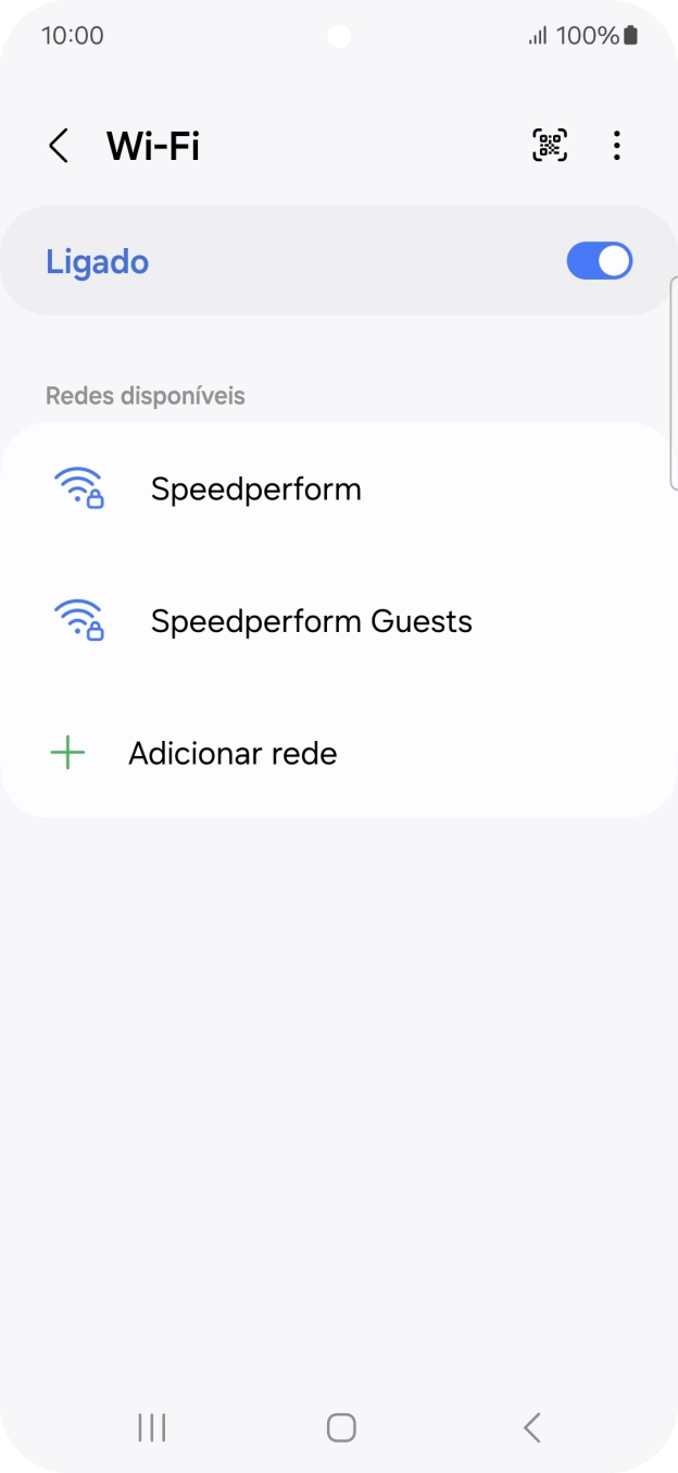 Prima o ícone de menu.