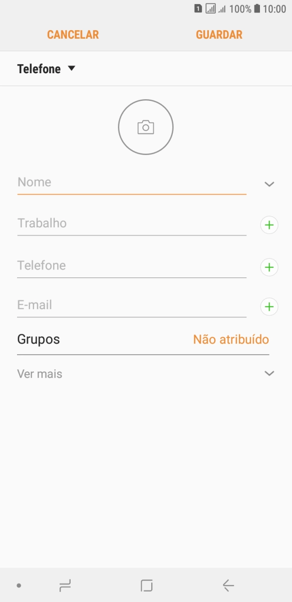 Prima a lista suspensa da lista de contactos.