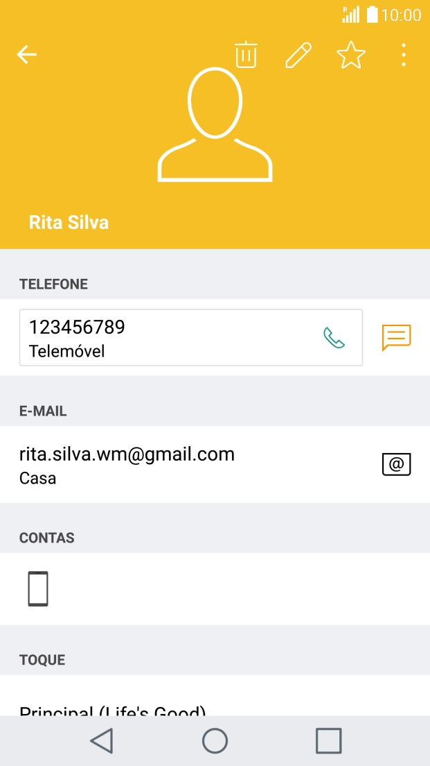 Prima o número pretendido.