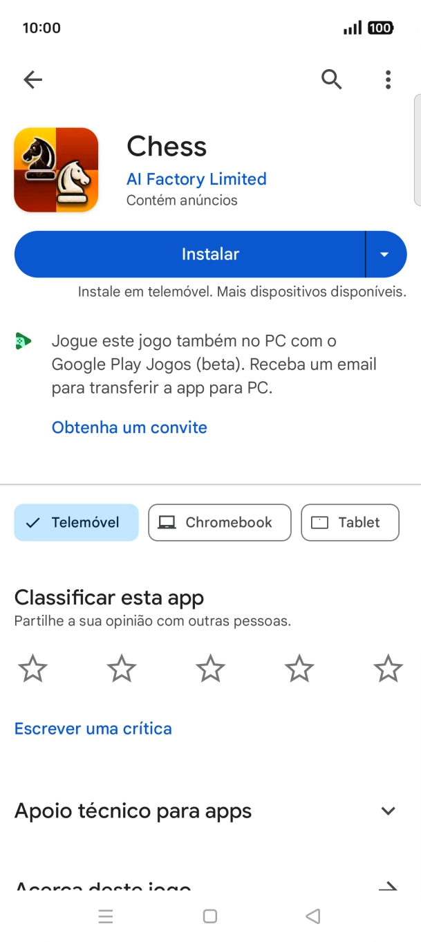 Prima a tecla de início para terminar e voltar ao ecrã inicial.
