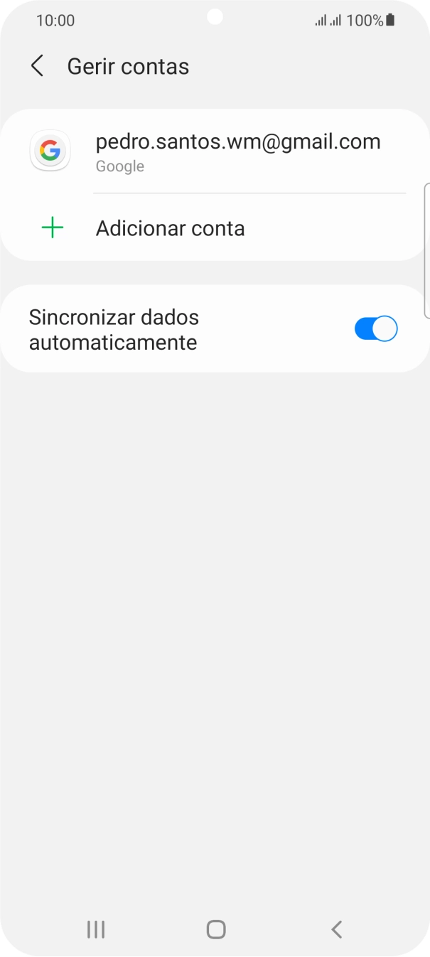 Prima Adicionar conta.