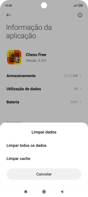 Prima Limpar cache.