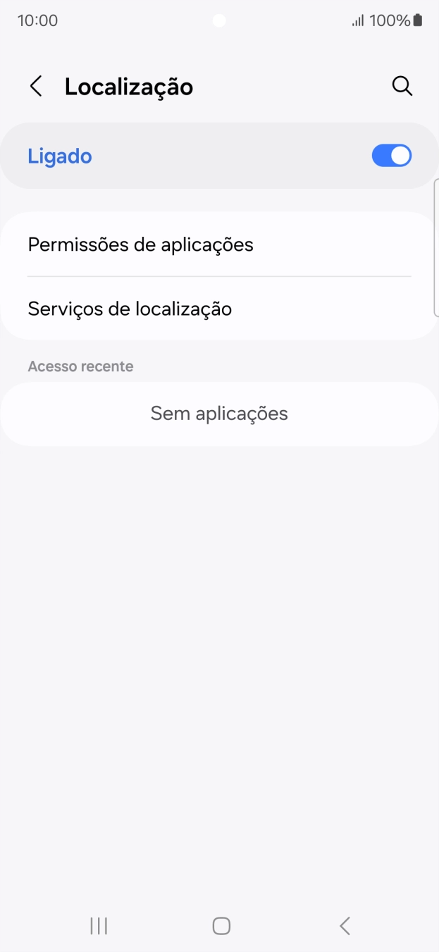 Prima Permissões de aplicações.