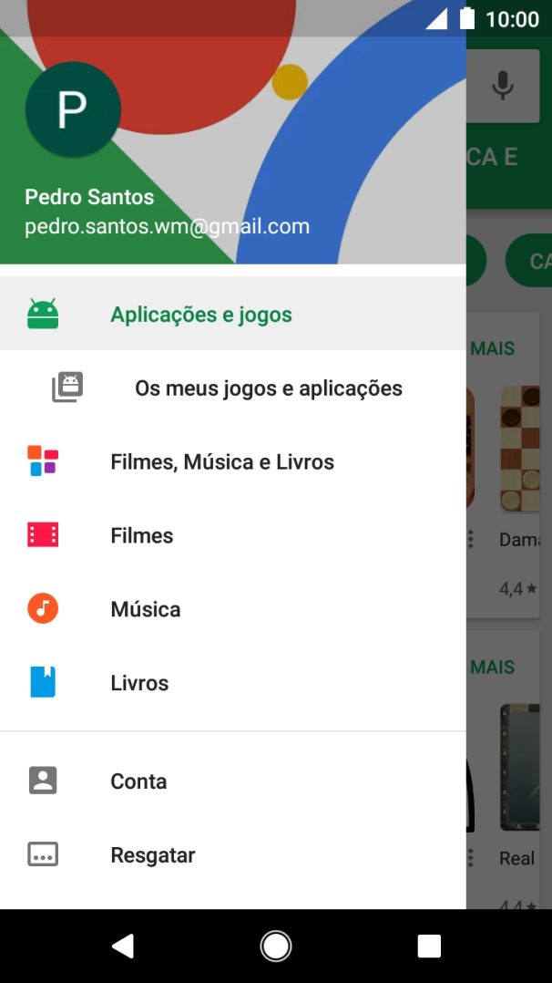 Prima Os meus jogos e aplicações.