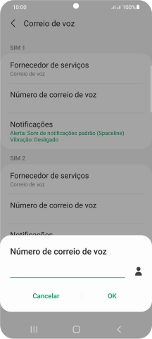 Introduza 123 e prima OK.