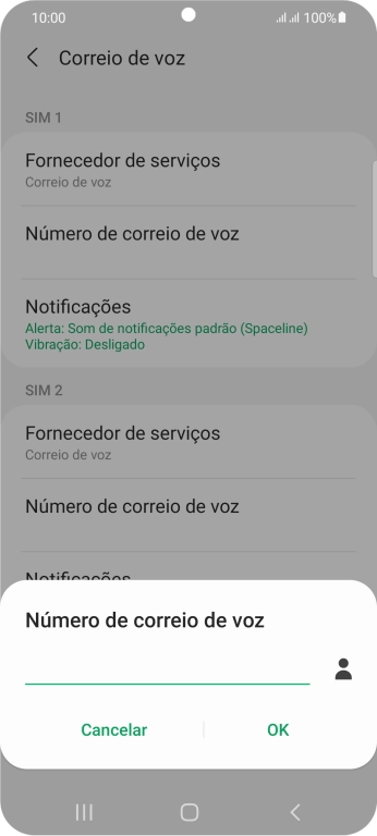 Introduza 123 e prima OK.