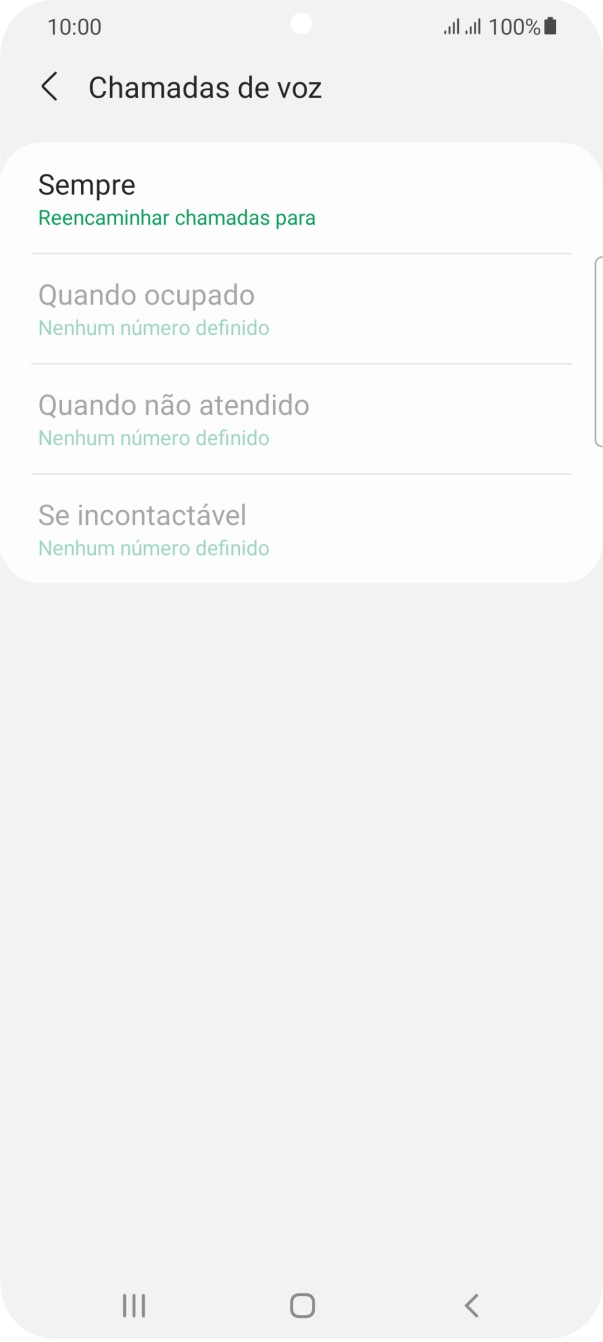 Prima o tipo de desvio pretendido.