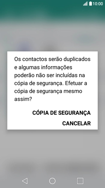 Prima CÓPIA DE SEGURANÇA.