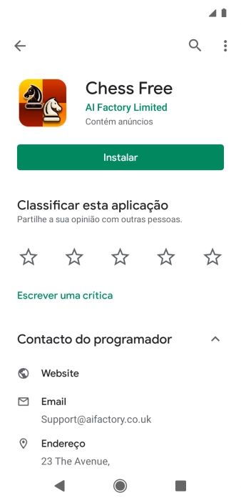 Prima a tecla de início para terminar e voltar ao ecrã inicial.