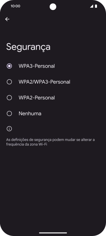 Prima a seta para a esquerda.
