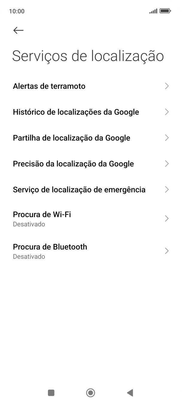 Prima Precisão da localização da Google.