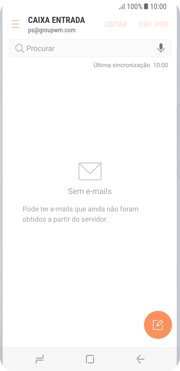 Deslize o dedo sobre o ecrã da esquerda para a direita.