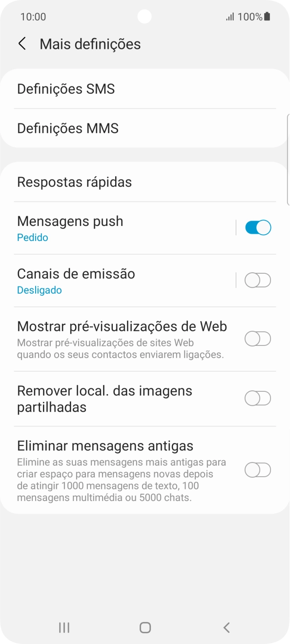 Prima Definições SMS.