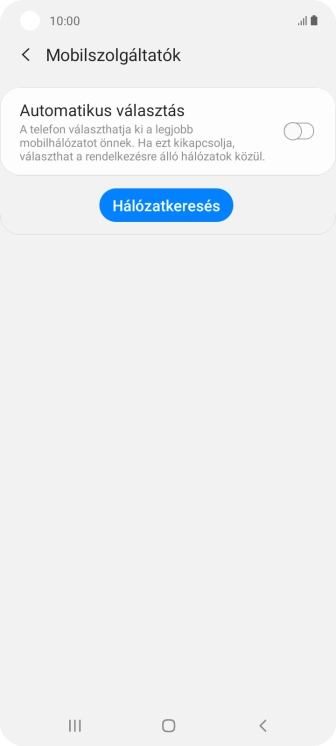 Kattints az „Automatikus választás” melletti csúszkára a funkció bekapcsolásához.