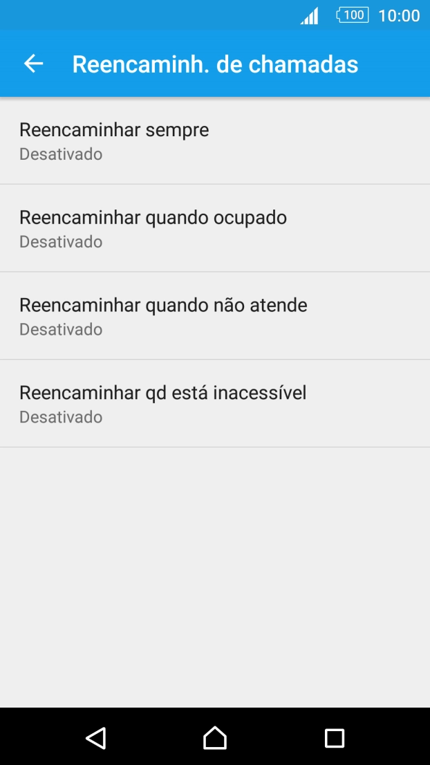 Prima o tipo de desvio pretendido.