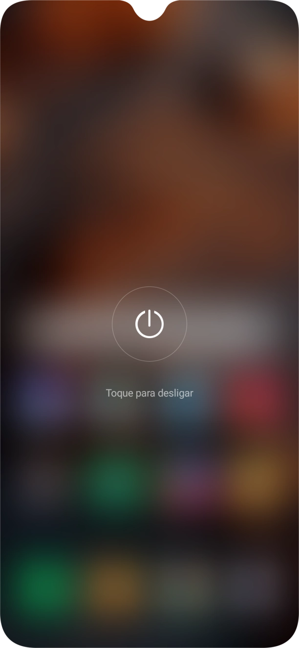 Prima Toque para desligar.