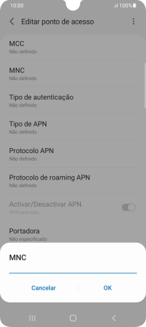 Introduza 01 e prima OK.