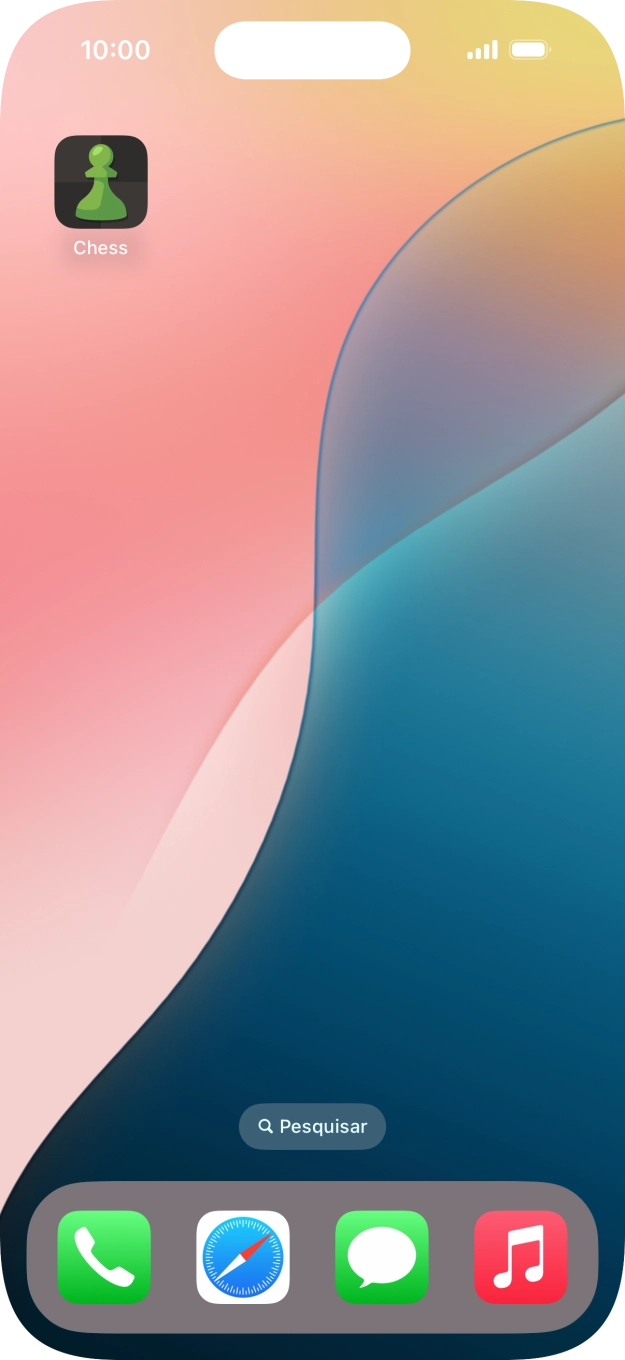 Mantenha premida por um momento a app pretendida.