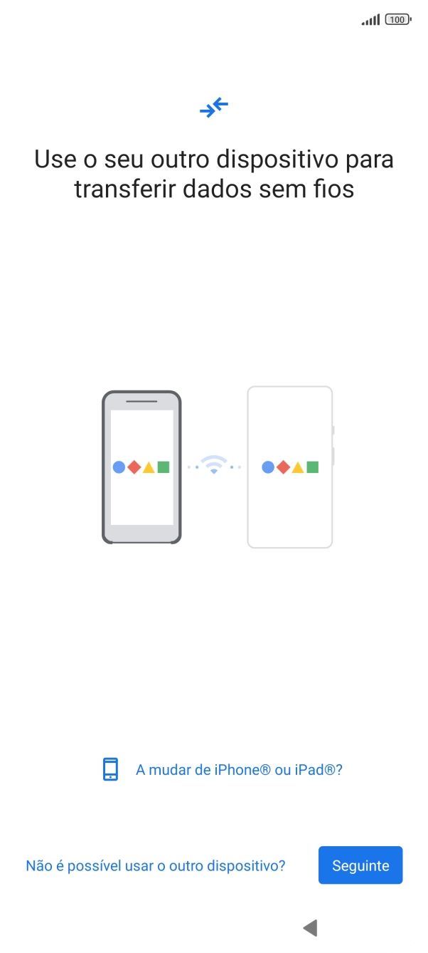 Siga as indicações no ecrã para transferir conteúdo de outro telefone.