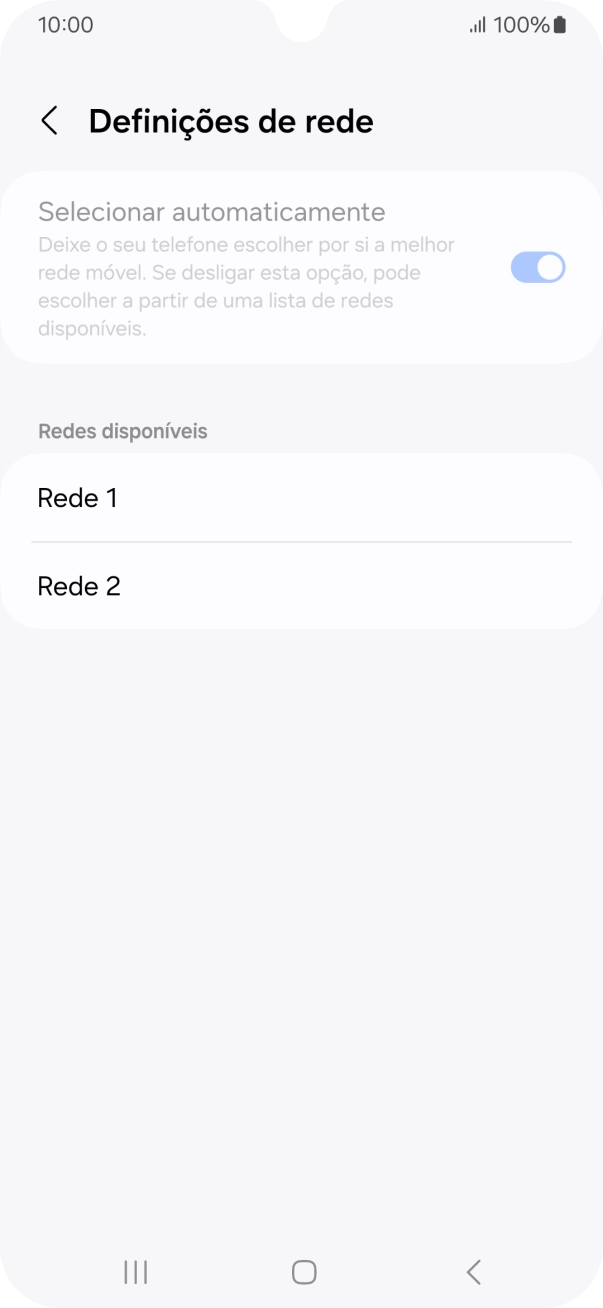 Prima a rede pretendida.