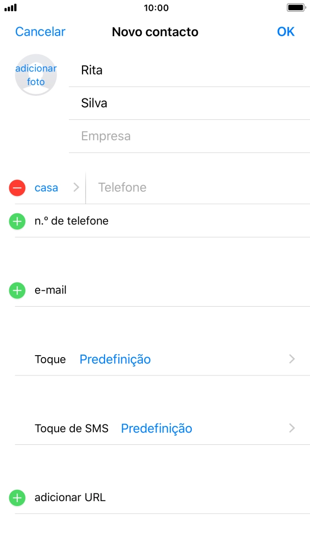 Prima Telefone e introduza o número de telefone pretendido.