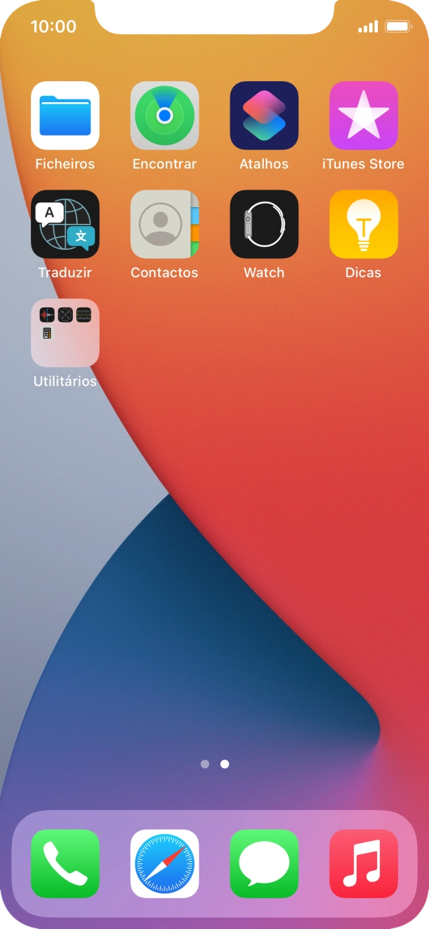 Mantenha premida por um momento a app pretendida.
