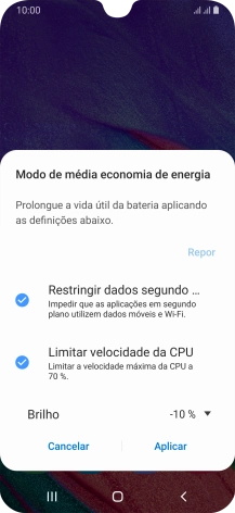 Prima as definições pretendidas para as selecionar.