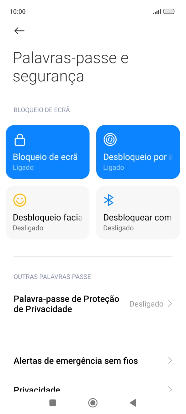 Prima Bloqueio de ecrã.